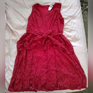 Danny & Nicole Glitter Red Dress